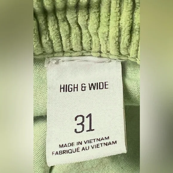 Urban Outfitters Lime Green High Rise WideLeg Jeans Y2K Street Wear Sz 31 (30”) - Picture 7 of 13